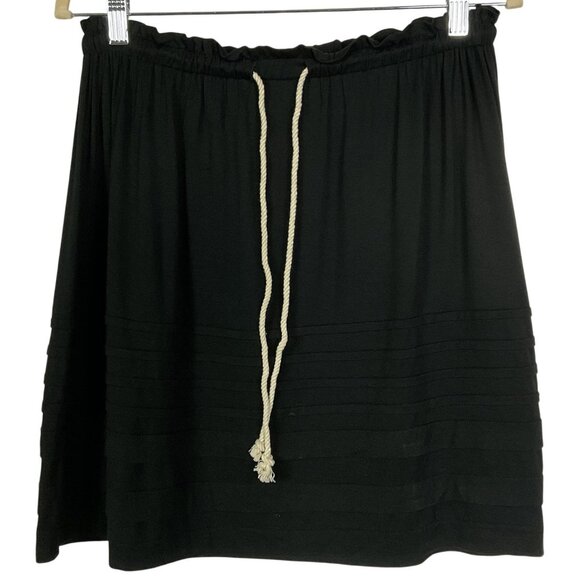Caslon Dresses & Skirts - Caslon Drawstring Knit Skirt, Size Small, Black, 95% Rayon/5% Spandex